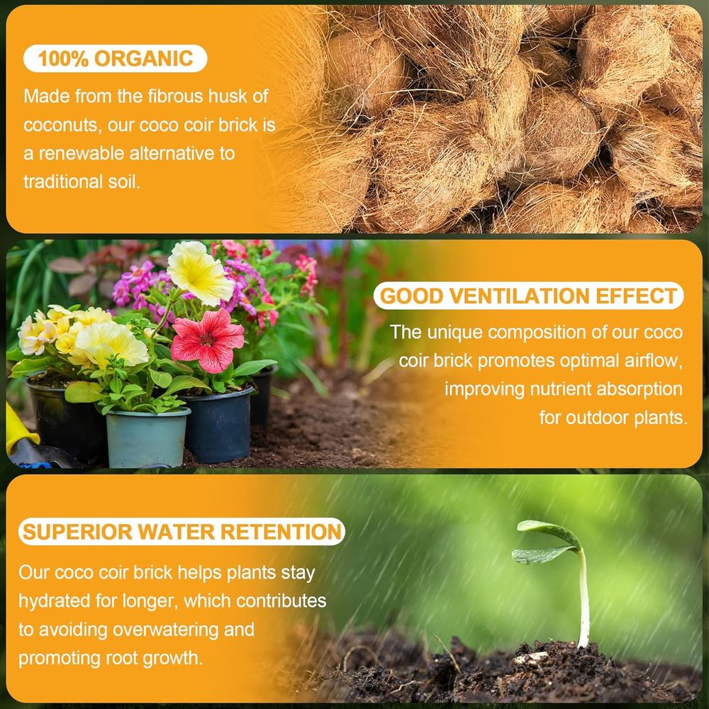 Organic Coconut Coir 4 Pcs Com - đánh giá và giá Substrate Coconut Fiber