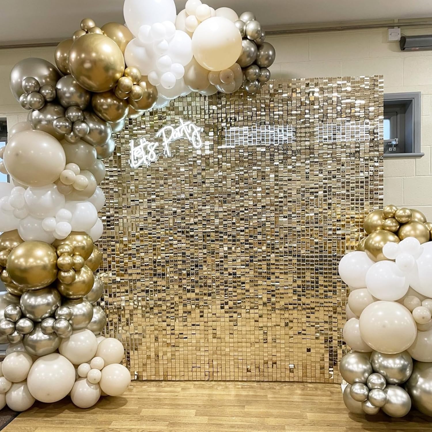 12pcs Light Gold Shimmer Wall  - đánh giá và giá Pvc Panel Background