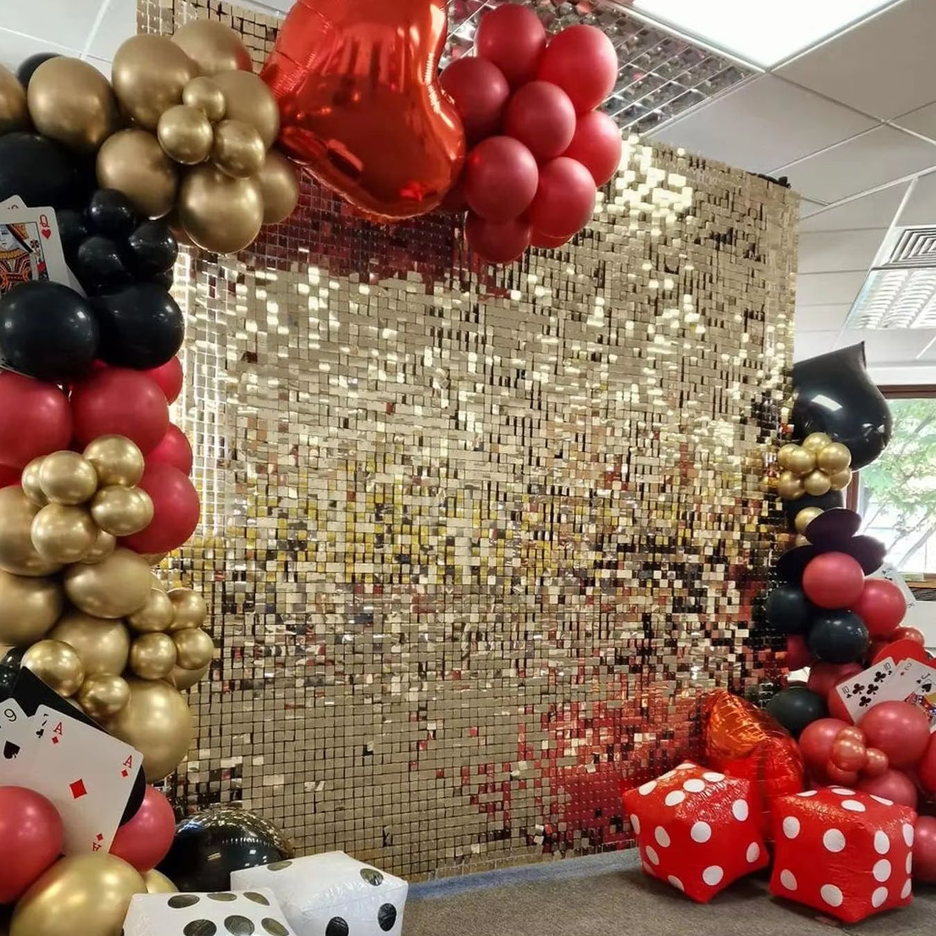 12pcs Light Gold Shimmer Wall  - đánh giá và giá Pvc Panel Background