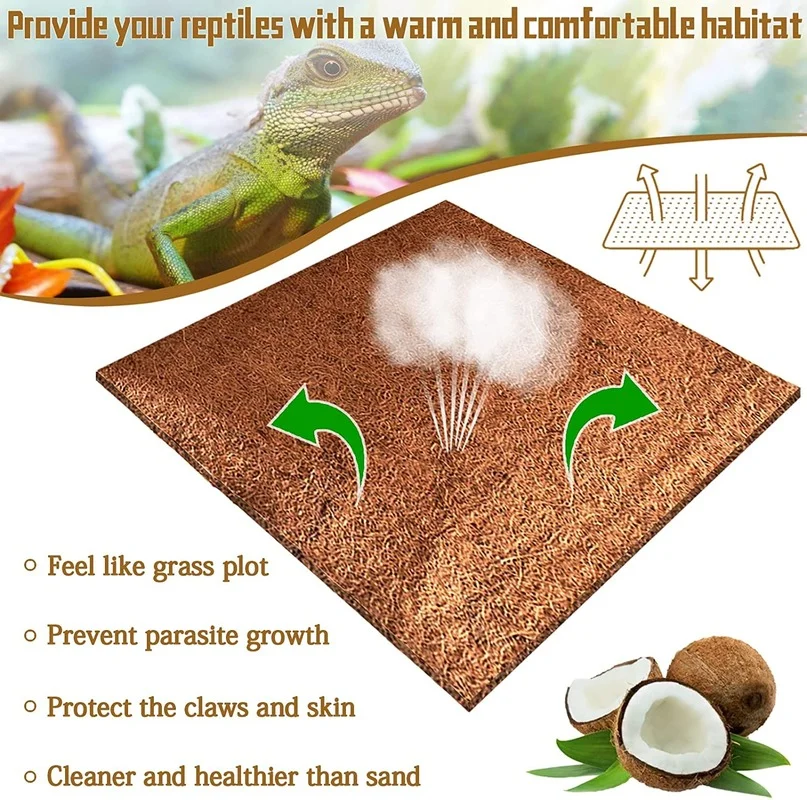 Reptile Carpet Natural Coconut - đánh giá và giá Substrate Coconut Fiber