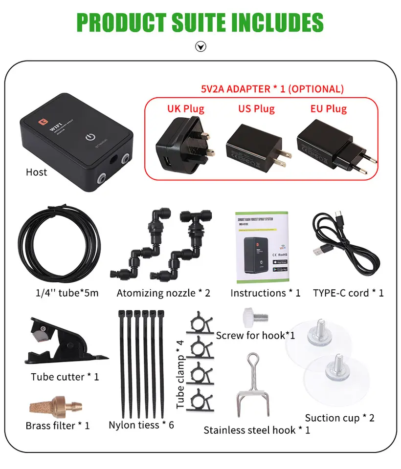 Smart WiFi Reptile Misting Sys - đánh giá và giá Misting Nozzle Reptile