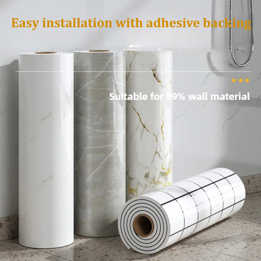 Waterproof Self-Adhesive Marbl - đánh giá và giá Pvc Panel Background